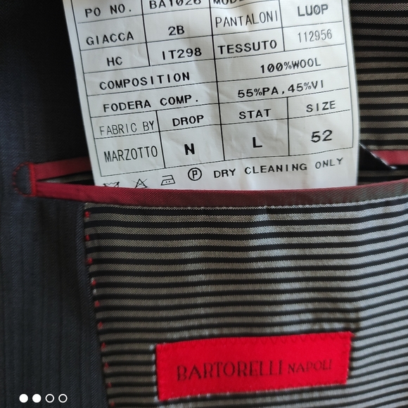 Like new Bartorelli Napoli Abito Sartoriale wool blazer Euro size 52L US 42 - Picture 6 of 9